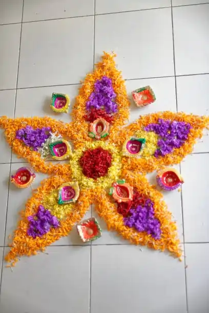 Colour Fusion Rangoli Design