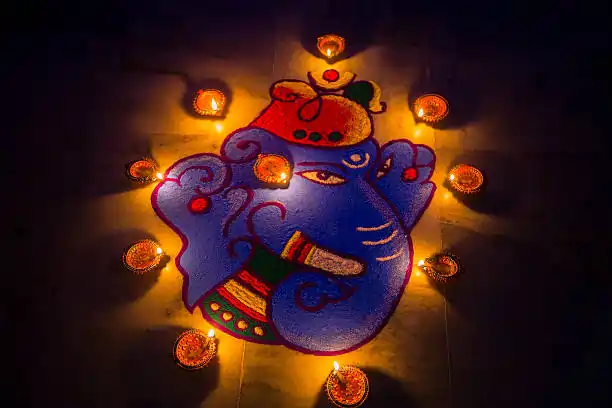 Ganesh Deep Rangoli Design