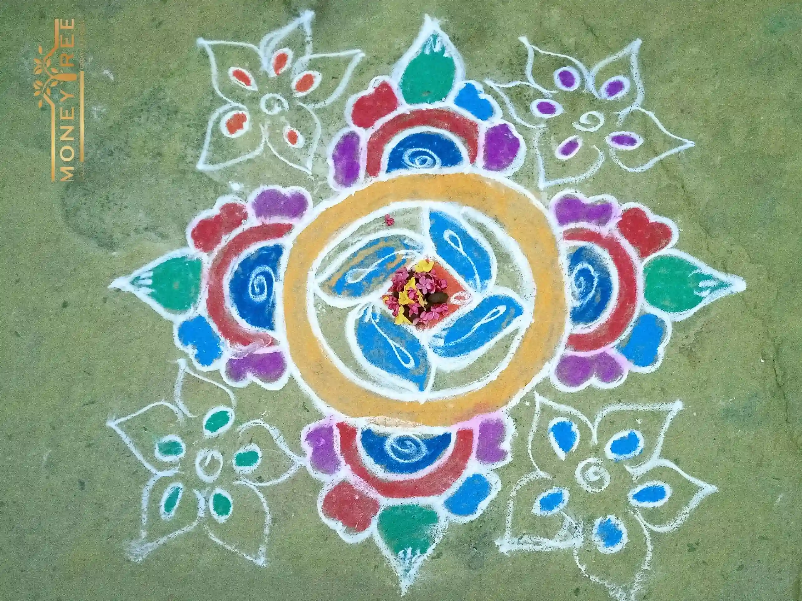 Simple Floral Rangoli Design