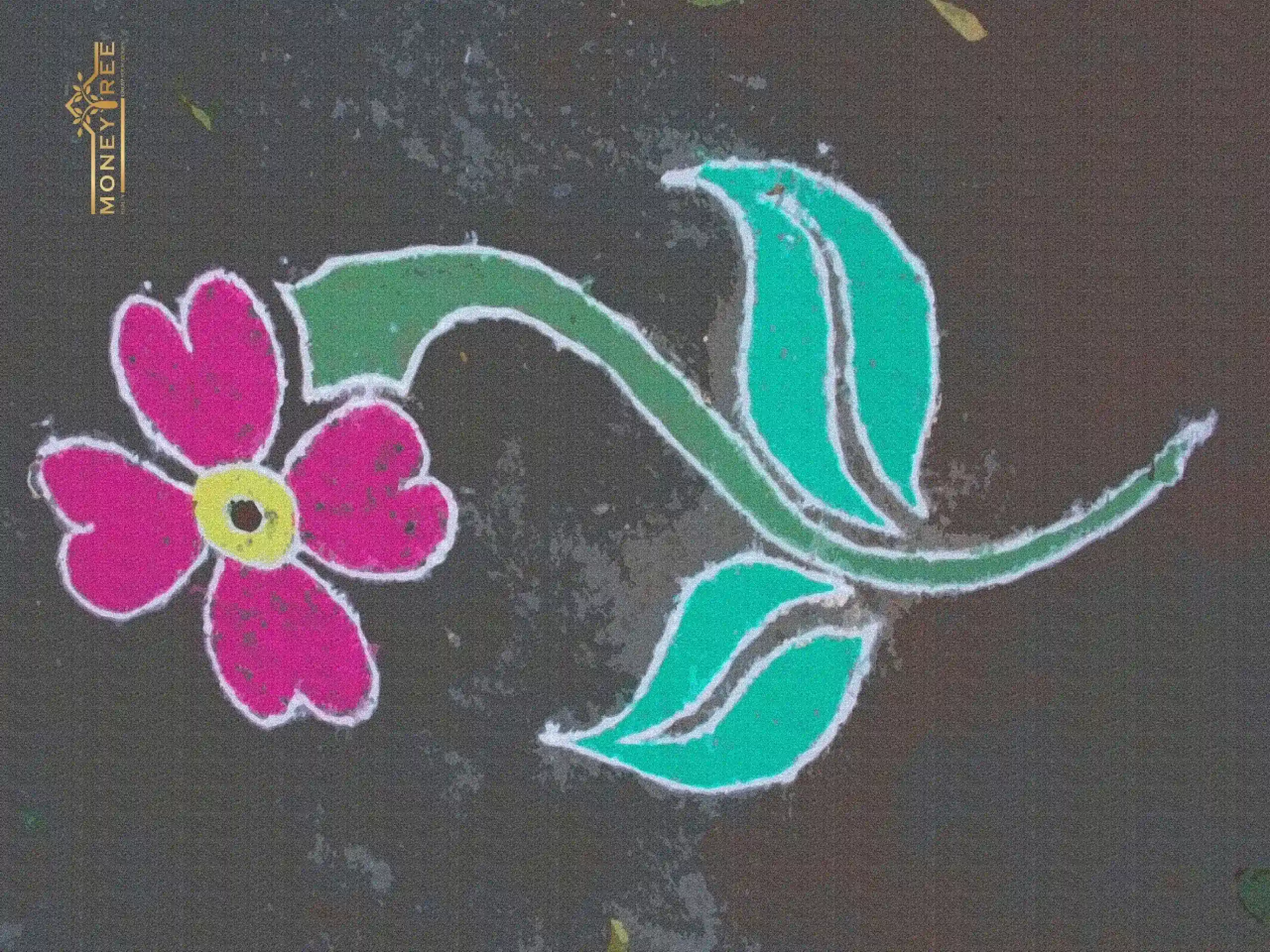 Simple Flower Rangoli Design