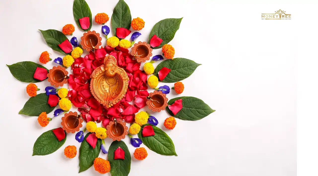 The Ganpati Rangoli Design